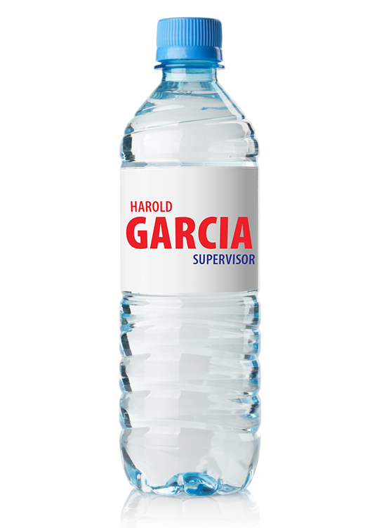 Water Bottles W/ Full Custom Labels - Plain Water Bottle Plastic (750x750), Png Download
