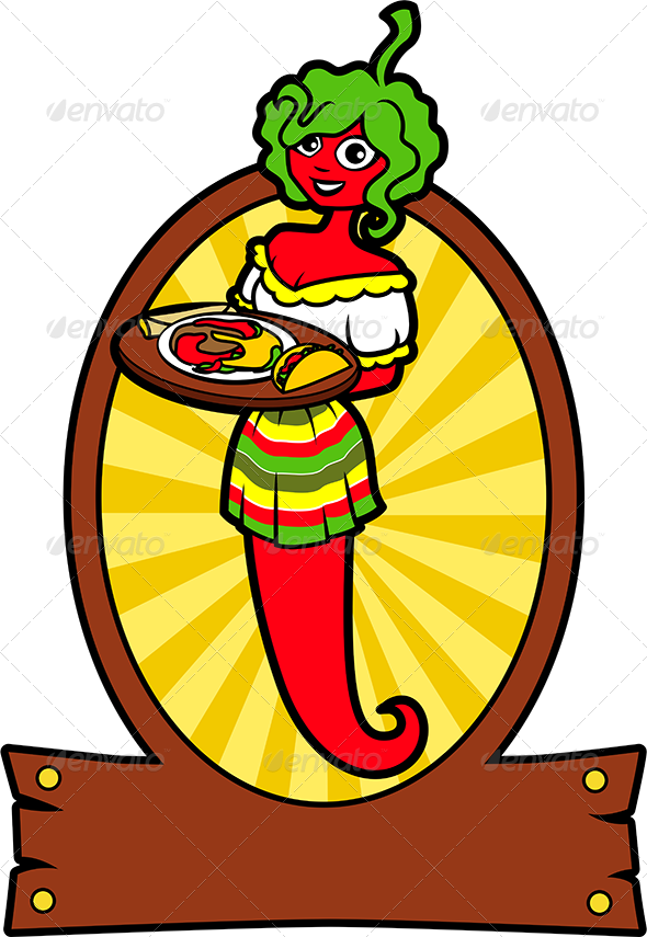Pepper Girl Cartoon (590x855), Png Download