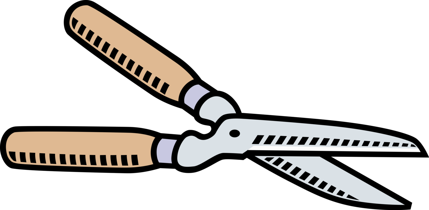 Vector Illustration Of Gardening And Lawn Care Pruning - Vector Tijeras De Podar (1427x700), Png Download