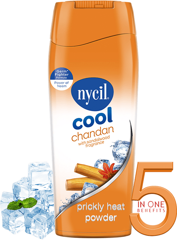 Nycil Cool Chandan Powder - Nycil Powder (1000x1000), Png Download