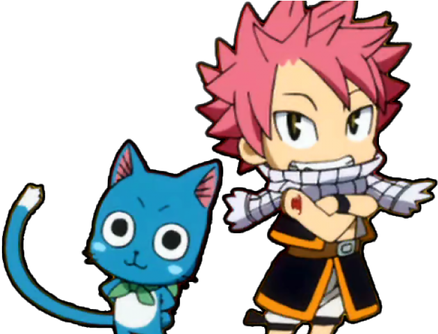 Fairy Tail Clipart Natsu Dragneel - Happy Chibi Fairy Tail (640x480), Png Download