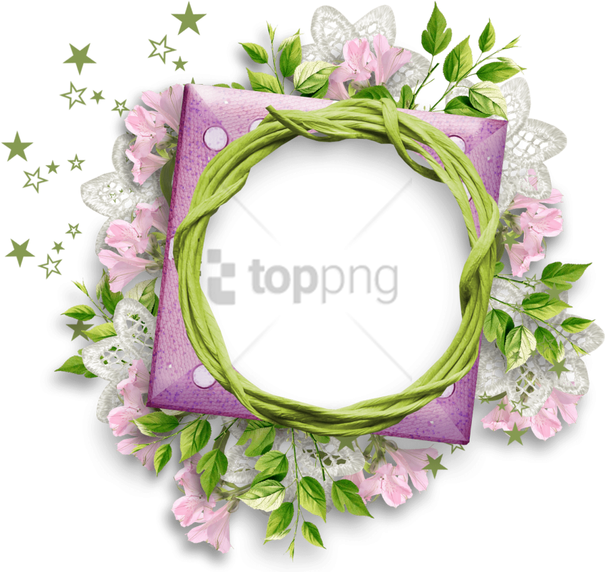 Free Png Flower Round Frame Png Image With Transparent - Circle Flower Frame Png (850x803), Png Download