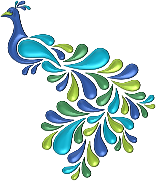 Peacock Illustrations Art & Islamic Graphics - Bordado Mexicano Patrones Pavo Real (526x611), Png Download