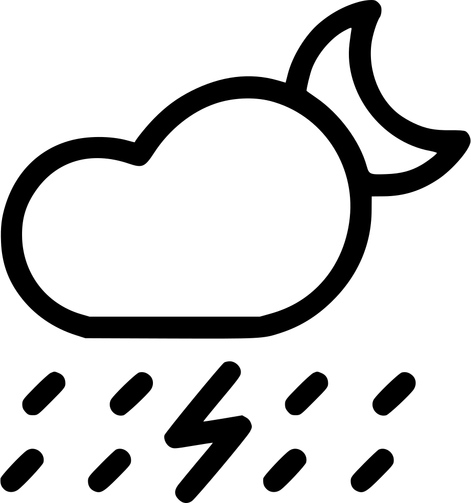 Fall Lightning Thunder Comments - Clipart Cloud Black And White Transparent (918x980), Png Download