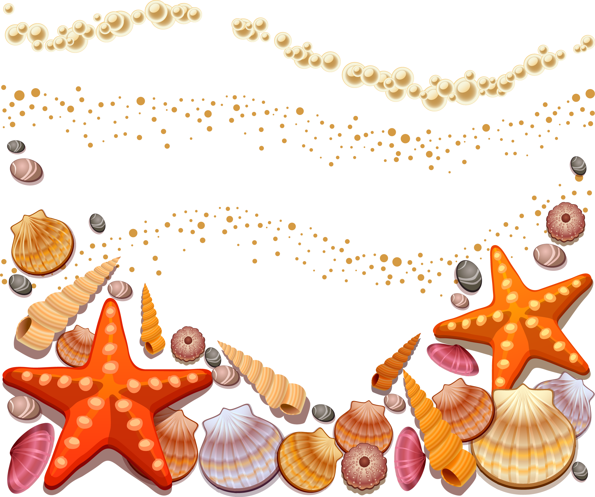 Seashell Silhouette - Google Search - Shells On The Beach Clipart (2076x1736), Png Download