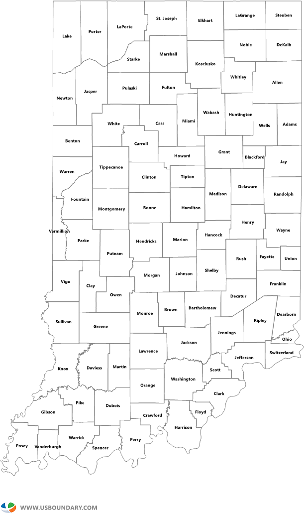 Indiana Outline Png - Colorfulness (1584x1123), Png Download