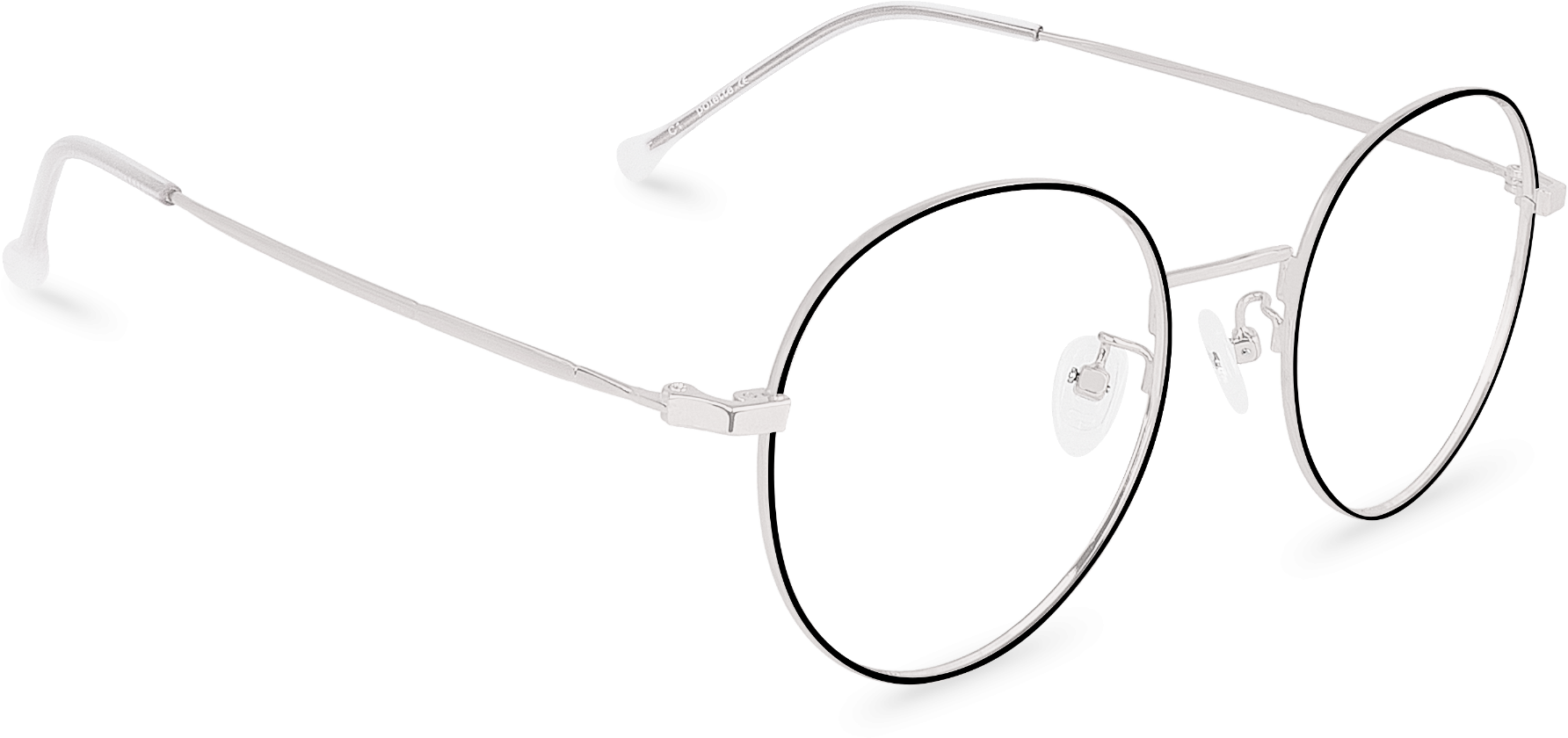 Corner View Of Pantera Silver Oval Glasses Made From - Still Life Photography (1800x1200), Png Download