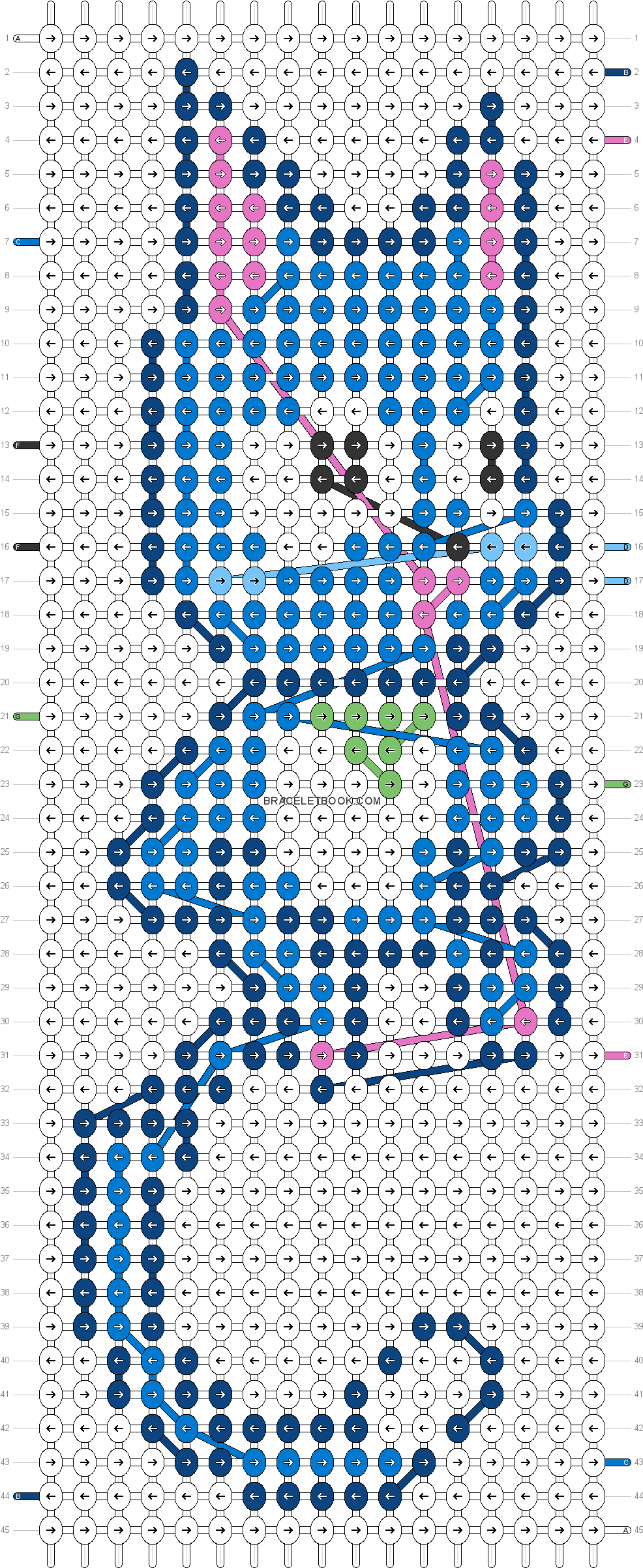 Alpha Pattern - Bts Alpha Bracelet Pattern (1000x2412), Png Download