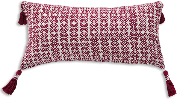 Long Tasseled Beet Coffee Bean Cushion Cover, Long - Throw Pillow (600x600), Png Download