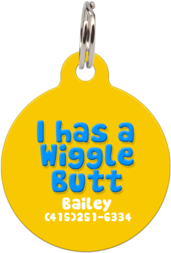 I Has A Wiggle Butt - Locket (600x599), Png Download