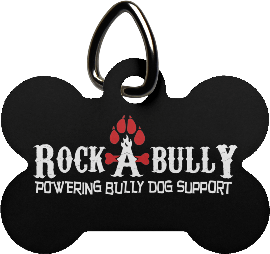 Rock A Bully Bone Dog Tag - Label (1155x1155), Png Download