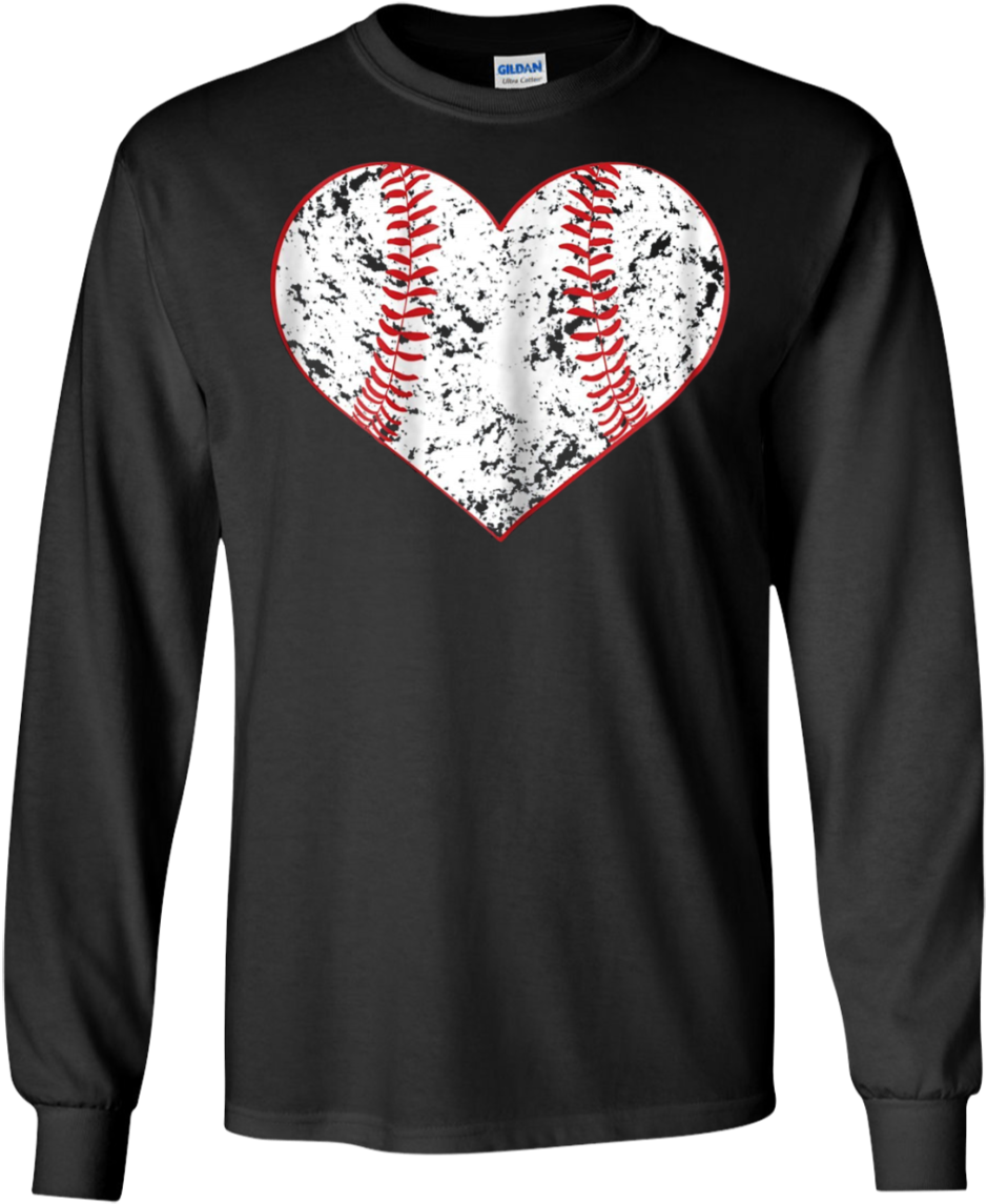 Baseball Heart T Shirt, Gift For Softball Mom Or Dad, - T-shirt (1155x1155), Png Download