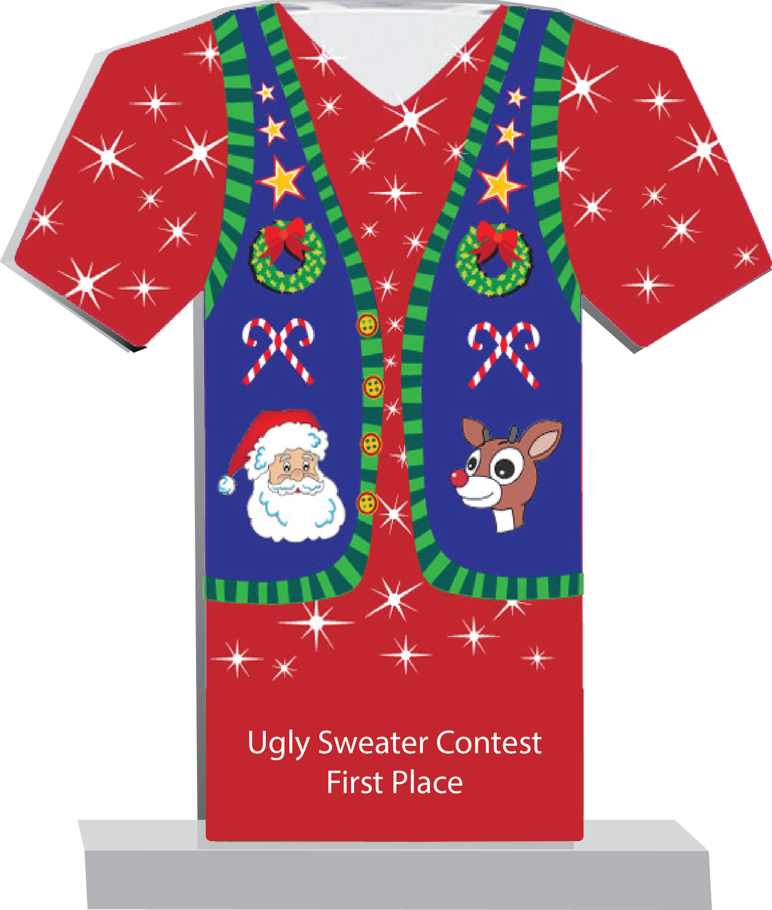 Loading Zoom - Ugly Sweater Trophy (1086x1280), Png Download