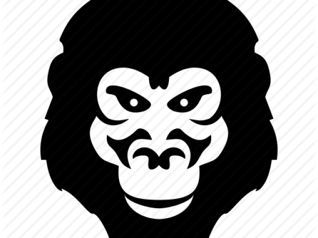 Ferocious Clipart Gorilla Face - Illustration (640x480), Png Download