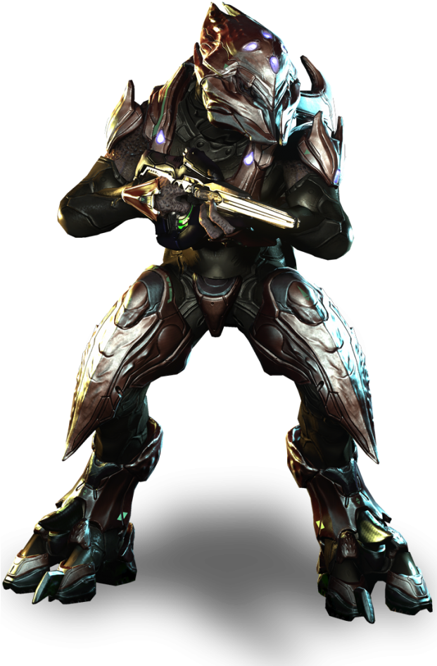 Covenant Remnant Sangheili Zealot - Halo 4 Elite Zealot (620x958), Png Download