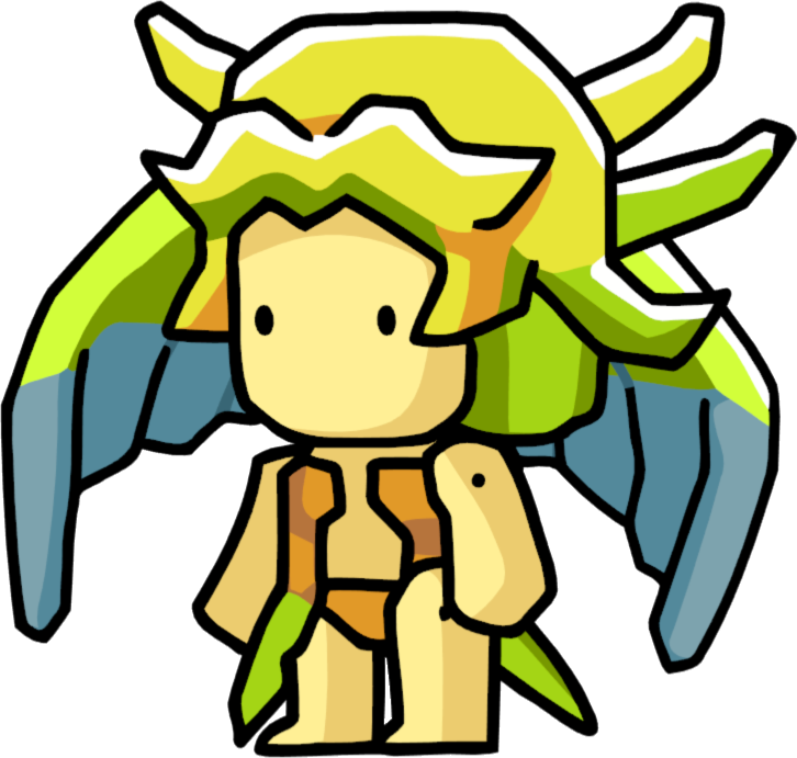 Siren - Sirensu - Scribblenauts Monsters (726x691), Png Download