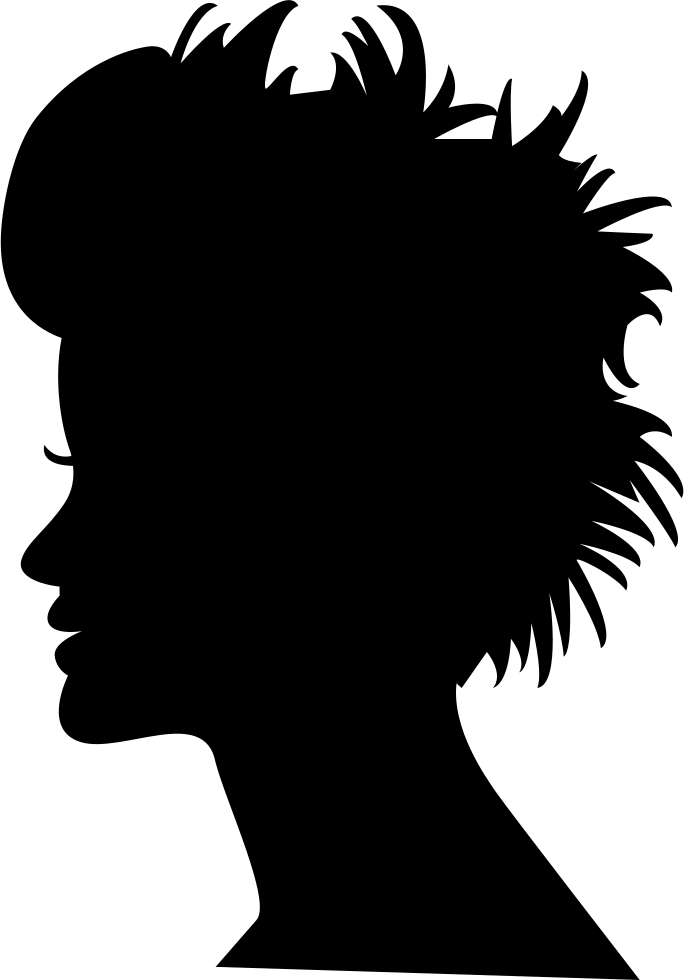 Head Silhouette With Short Hair Comments - เวก เตอร์ ร้าน เสริมสวย (684x980), Png Download