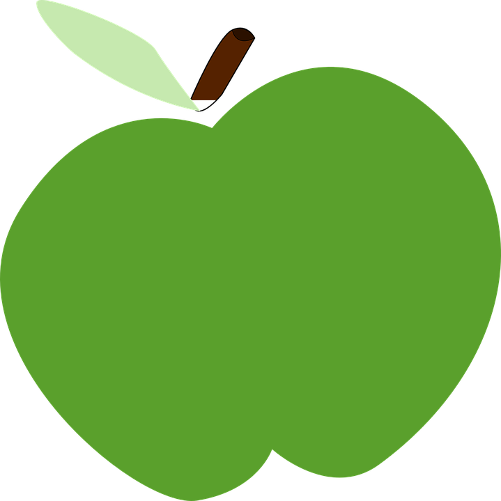 Green Apple Fall - Green Apple Graphic (719x720), Png Download