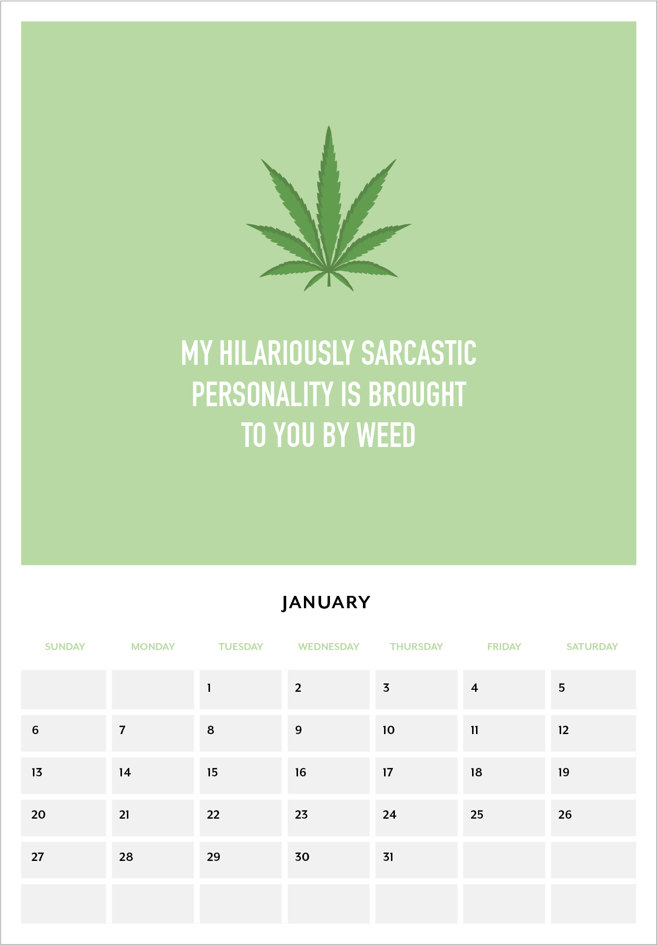 2019 Dope Year Calendar - Plantation (2083x2083), Png Download