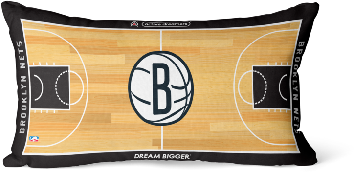 Brooklyn Nets Lumbar Pillow - Brooklyn Nets (1024x1024), Png Download