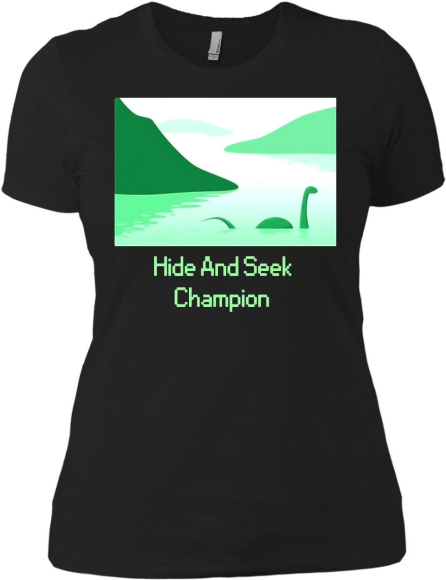 Hide And Seek Champion Funny Loch Ness Monster T-shirt - You Can T Sit With Us Halloween Shirt (1155x1155), Png Download