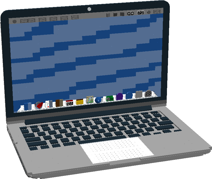 A Complete Trackpad And Keyboard System, And Installed - Macbook Pro Lego (1040x691), Png Download