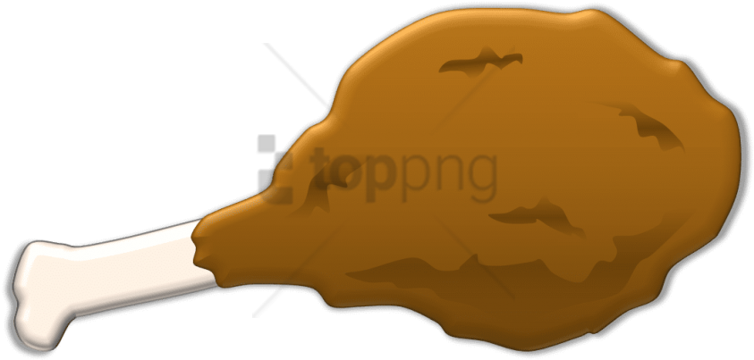 Free Png Chicken Leg Png Png Image With Transparent - Fried Chicken Leg Cartoon (850x410), Png Download