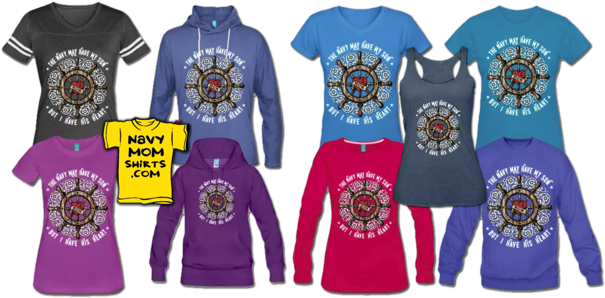 Ships Wheel Shirt By Navymomshirts - Active Shirt (1243x613), Png Download