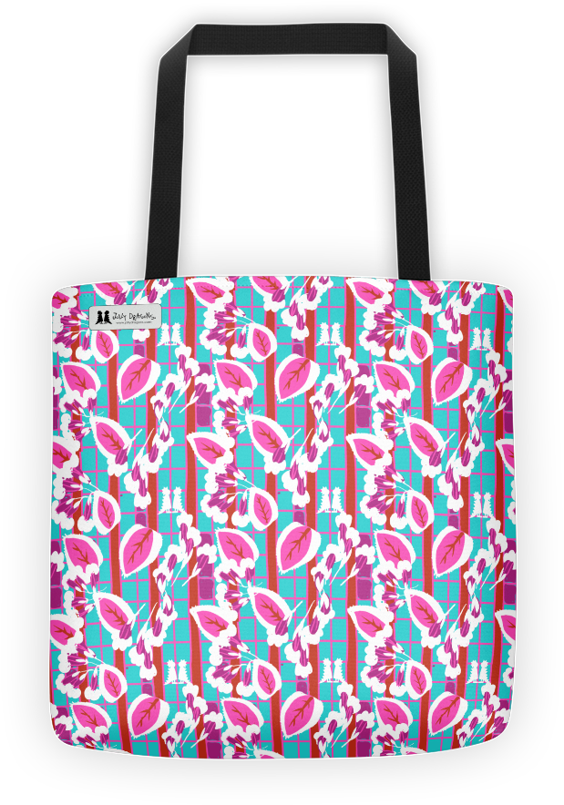 Light Blue Art Deco Tote - Tote Bag (1000x1000), Png Download