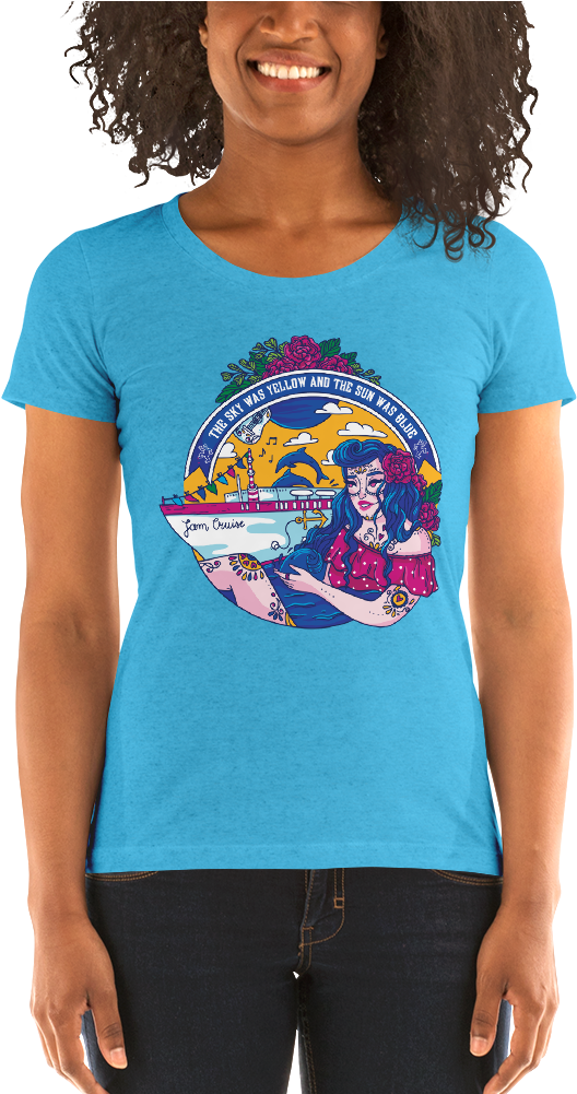 Jam Cruise Grateful Dead Ladies' Triblend T-shirt (1000x1000), Png Download