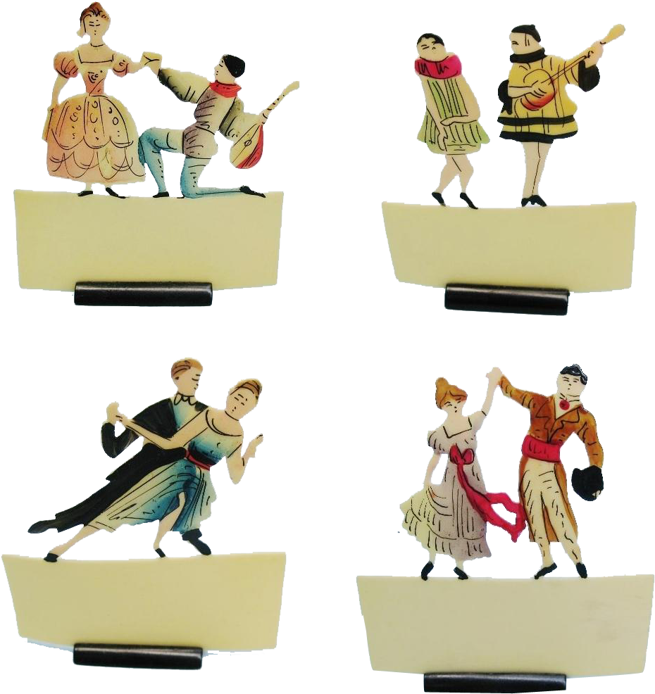 Place Card Holders Celluloid Set Pinterest - Cartoon (985x985), Png Download