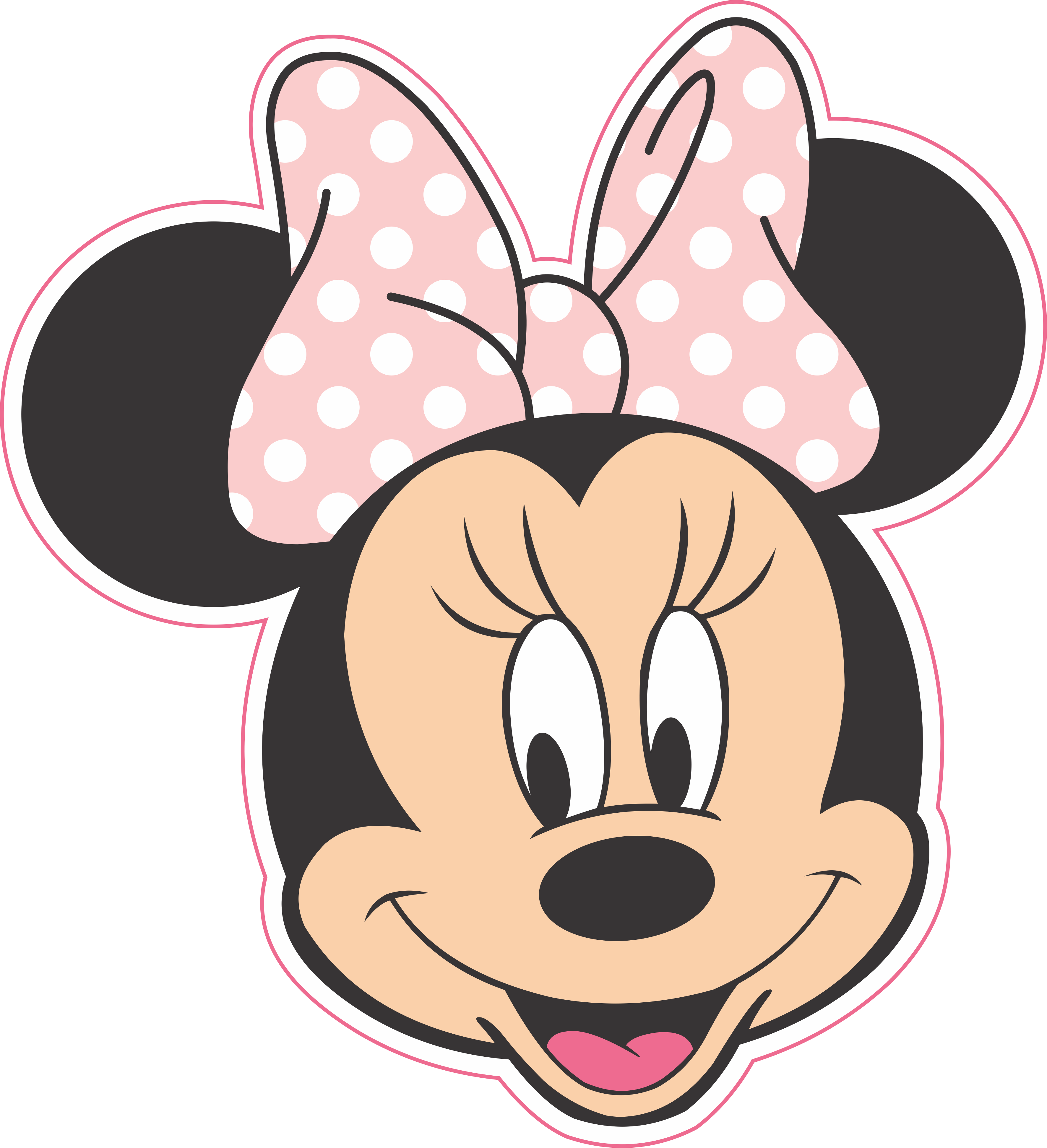 Minnie Mouse Mickey Mouse Computer Mouse , Minnie, - Mickey Mouse Drawing Hd (3543x3886), Png Download