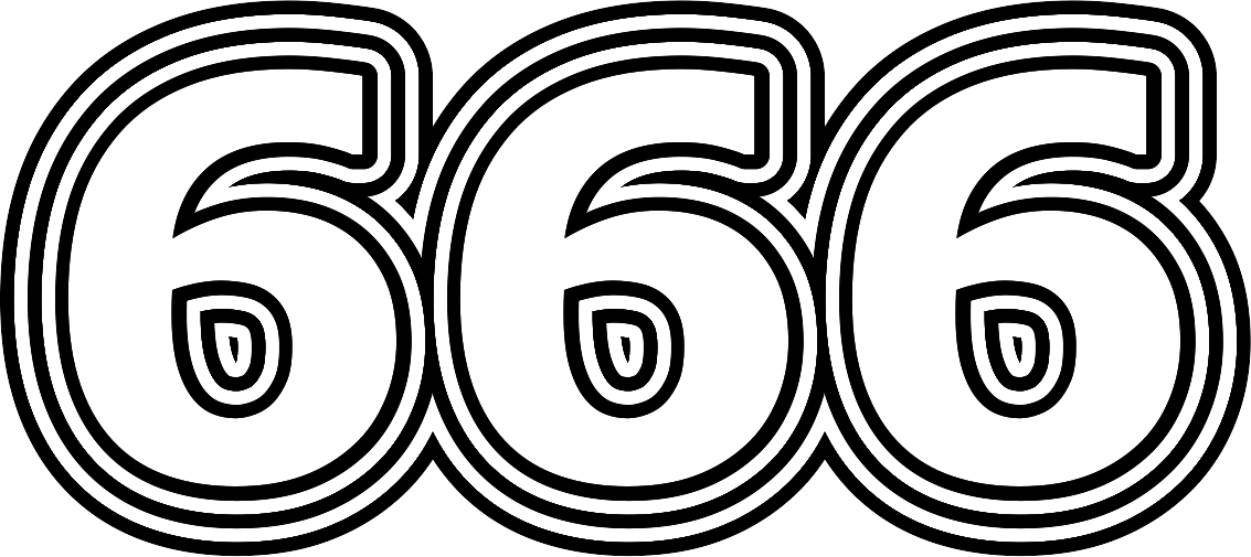 666 Изображение Числа Шестьсот Шестьдесят Шесть - Circle (1133x505), Png Download
