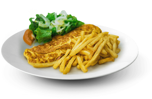 Omelette - Fish And Chips (700x500), Png Download