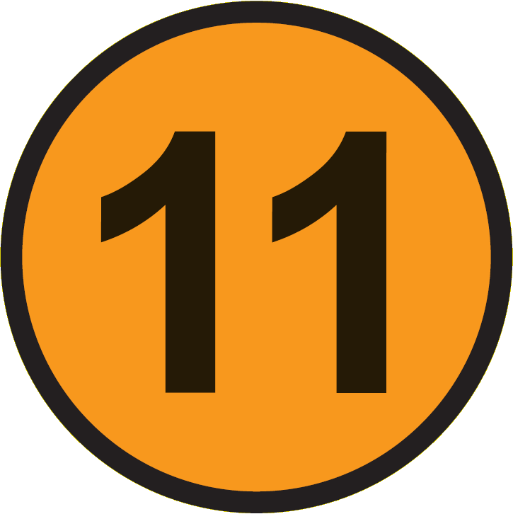 Vet 11 - Number 11 In Circle (725x726), Png Download