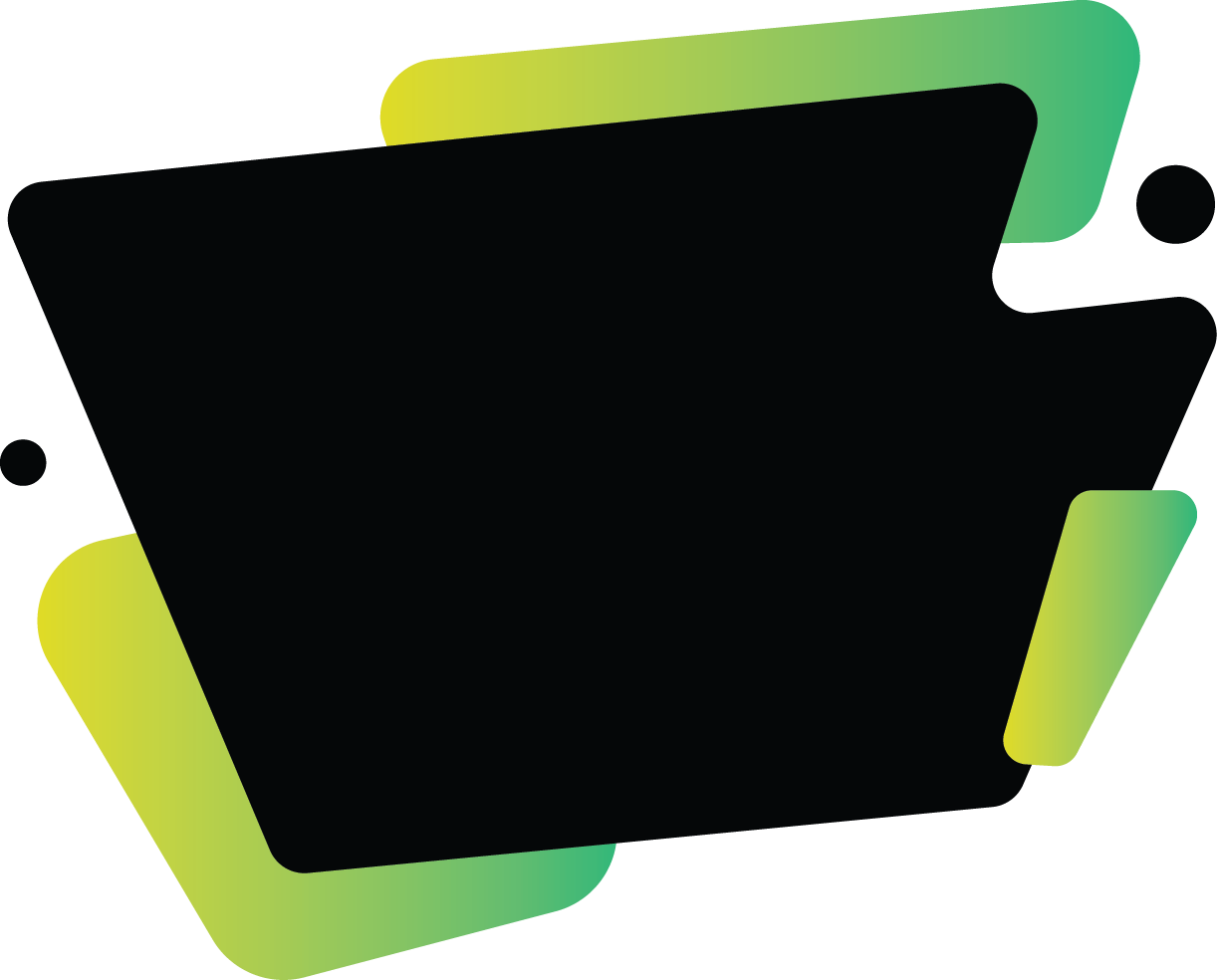 Black Banner With Yellow Green Gradient Abstract (1222x984), Png Download