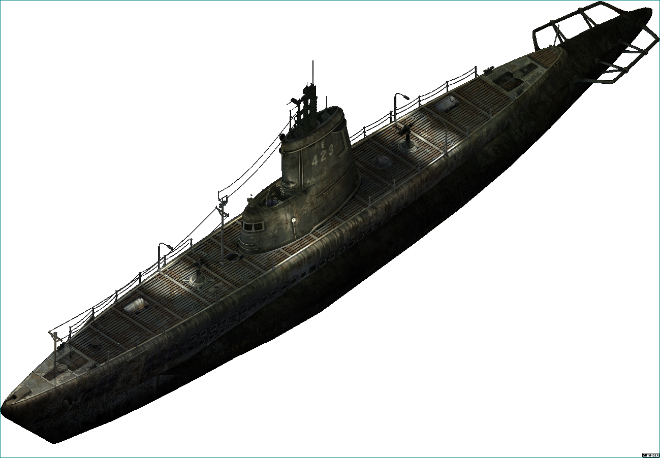 Click For Full Sized Image Submarine - Heavy Cruiser (1299x902), Png Download