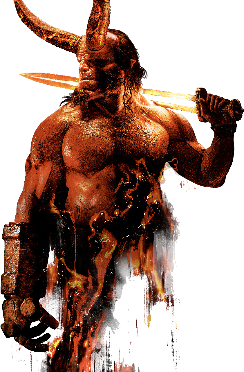 David Harbour Hellboy Trailer (901x1280), Png Download