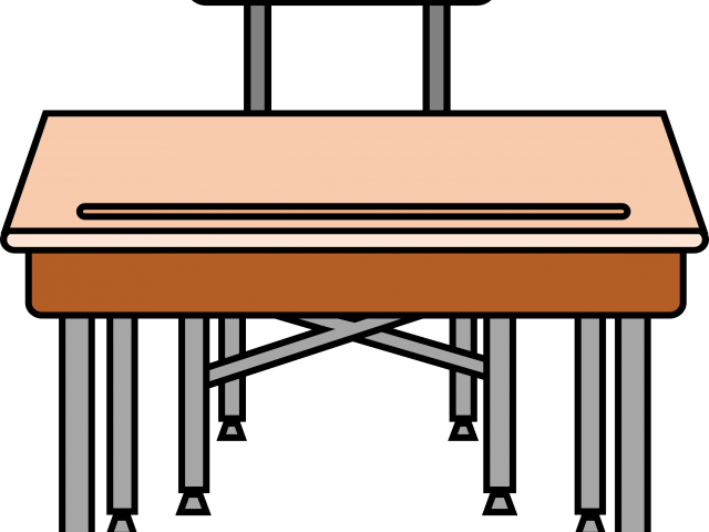 Desk Clipart Empty Desk - Student Desk Clipart (640x480), Png Download