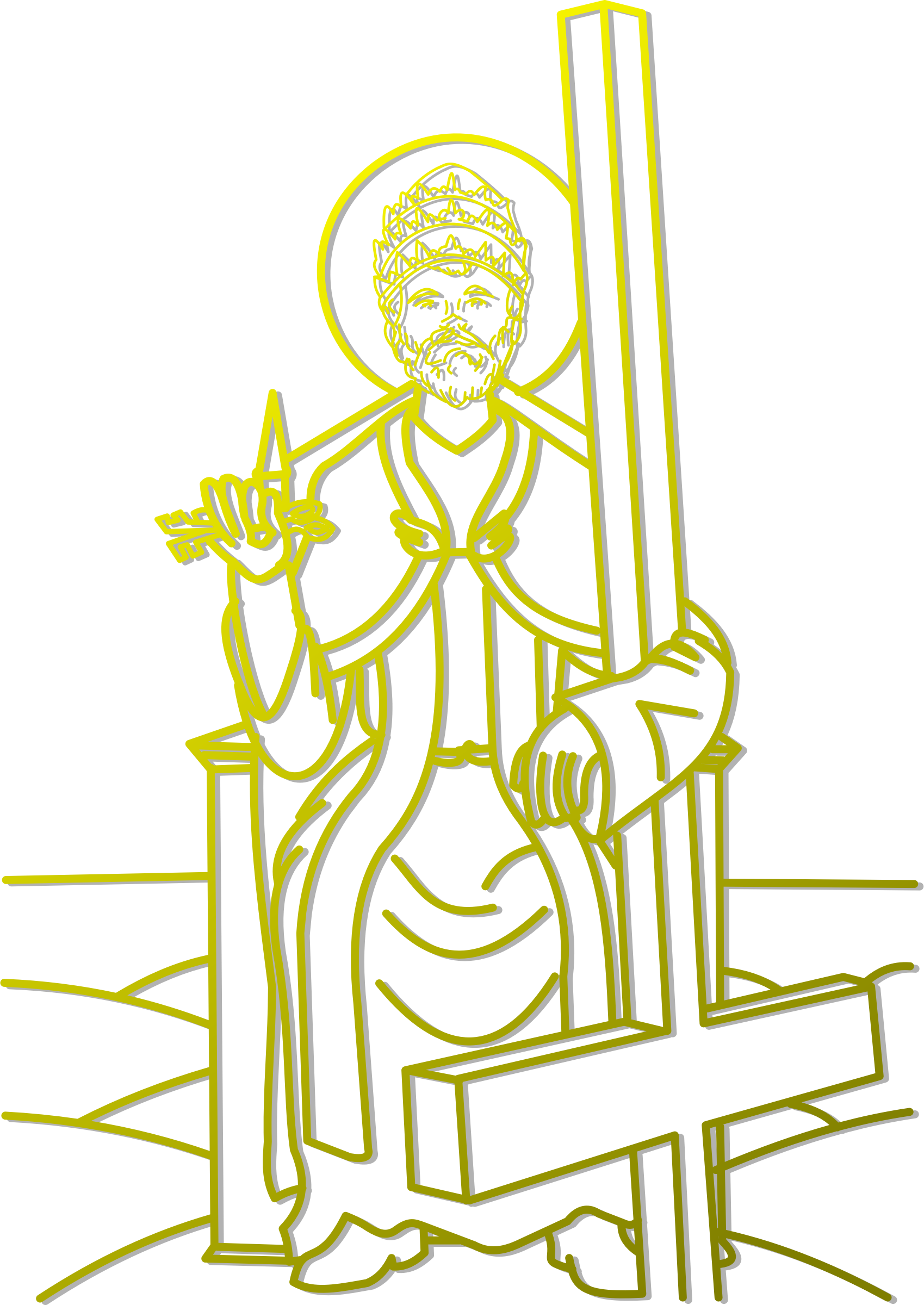 This Free Icons Png Design Of St Peter (1699x2400), Png Download