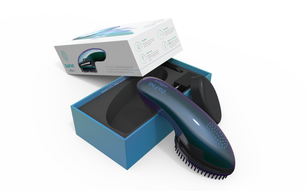 Dafni Allure- Cordless Hair Straightening Brush - Dafni Allure (1023x640), Png Download