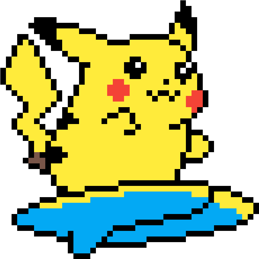 Surfing Pikachu Png (1152x1152), Png Download