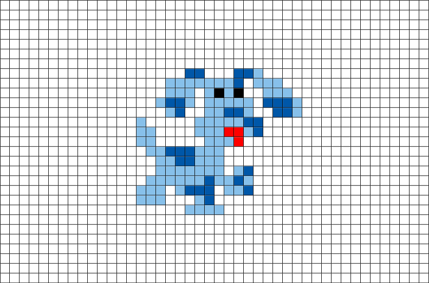 Brik Pixel Art - Dragon Pixel Art Grid (880x581), Png Download