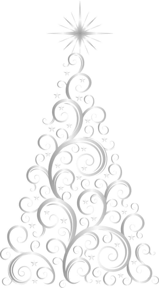 Arbol De Navidad Png - Arbol Navideño Plateado Png (664x1202), Png Download