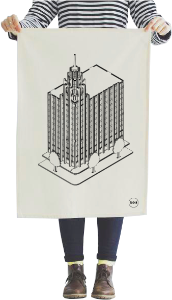 Tea Towel Mockup (600x600), Png Download