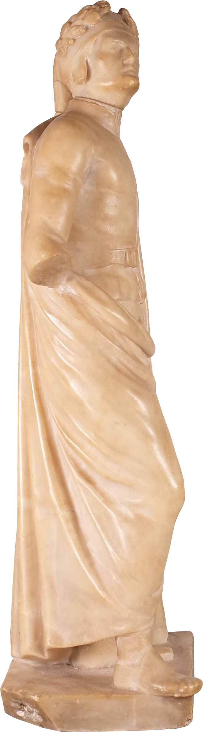 Alabaster Model Of Classical Roman Figure In Cloak (1845x2786), Png Download