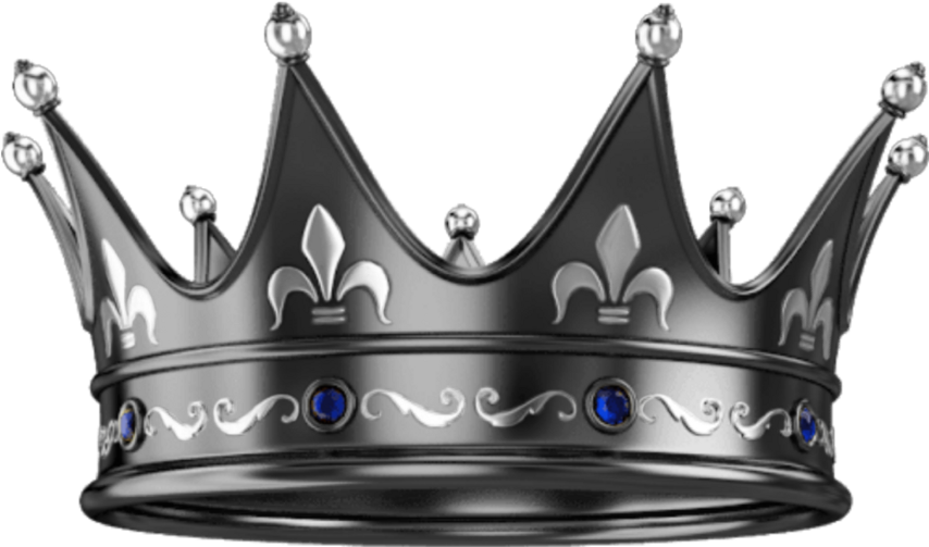 #crown #corona #black #negro #negra #king #rey #queen - Corona De Reina Negra (1024x1024), Png Download