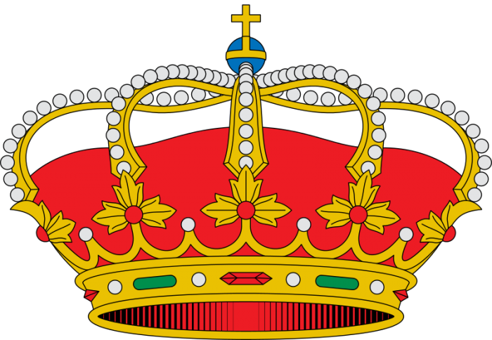 Corona Del Rey De España - Spain Flag Crown (700x484), Png Download