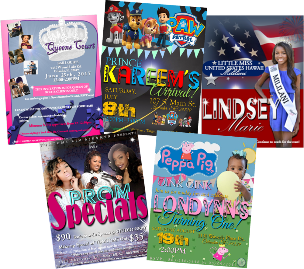 Invitations & Flyers (1000x884), Png Download