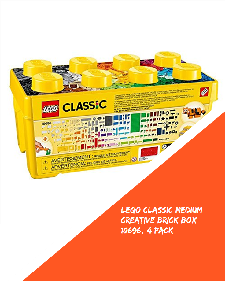 Lego Classic Medium Creative Brick Box 10696, 4 Pack - Lego Classic Smyk (735x1100), Png Download